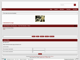 Screenshot of entertainmentlounge.jcink.net