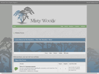 Screenshot of hiddenforest.jcink.net