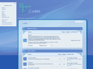 Screenshot of jcodes.jcink.net